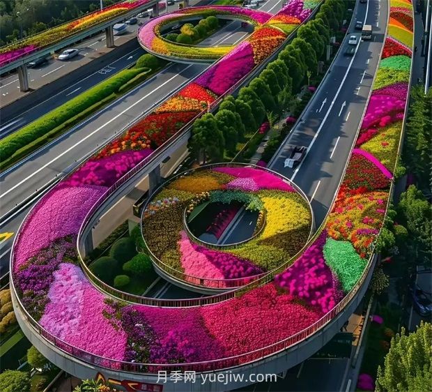 杭州高架月季美到難以置信，是AI所為？(圖1)